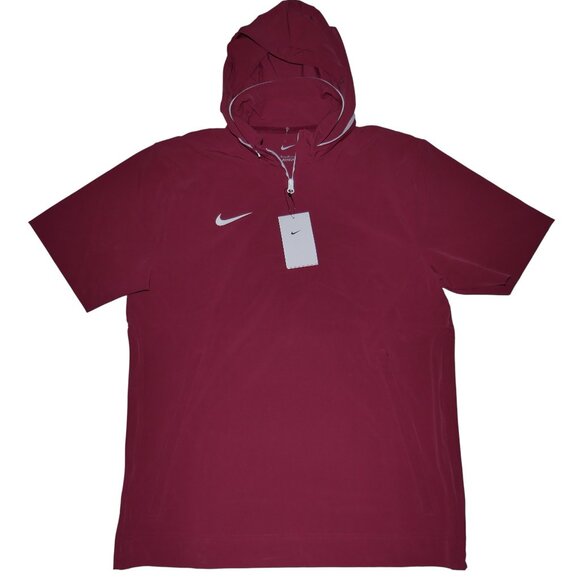 Nike Coaches Short Sleeve Jacket Men's Size M Water Repellent Dark Team Red NWT - Picture 2 of 10